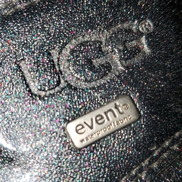 UGG S. 5 Black Leather & Blue Glitter Sides - Picture 8 of 16